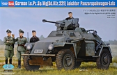 Сборная модель Немецкий бронеавтомобиль Le.Pz.Sp.Wg (Sd.Kfz.221) Leichter Panzerspahwagen, поздний