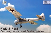 Сборная модель Учебно-тренировочный самолет RWD-8 PWS (немецко-латышская и советская служба)